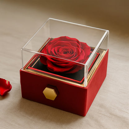 An meine Mama - Ewige Rose mit Knoten-Halskette & liebevoller Karte