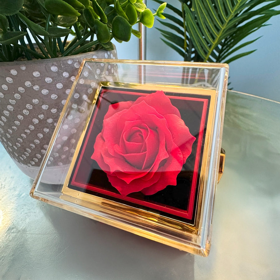 An meine Mama - Ewige Rose mit Knoten-Halskette & liebevoller Karte