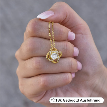 An meine Mama - Ewige Rose mit Knoten-Halskette & liebevoller Karte
