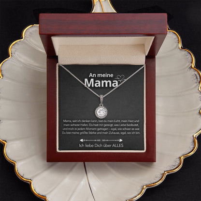 An meine Mama – Halskette in 14k Weißgold Veredelung