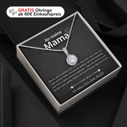 An meine Mama – Halskette in 14k Weißgold Veredelung