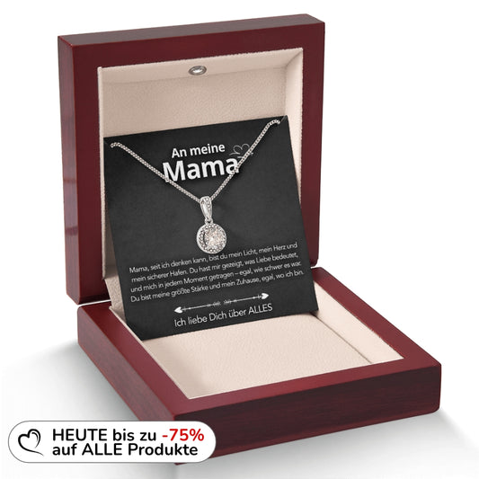 An meine Mama – Halskette in 14k Weißgold Veredelung