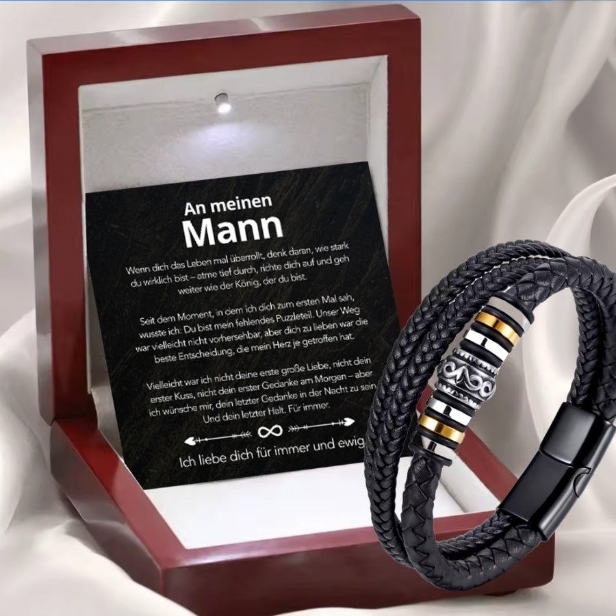 An meinen Mann - Herren Armband mit Notiz