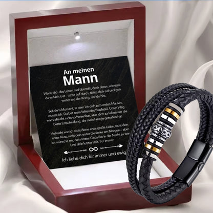 An meinen Mann - Herren Armband mit Notiz