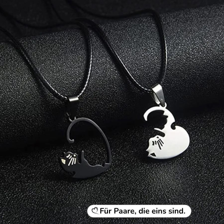 Katzen-Partnerkette – Zwei Katzen, ein Herz