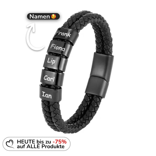 Lederarmband mit Gravur Namen und Magnetverschluss