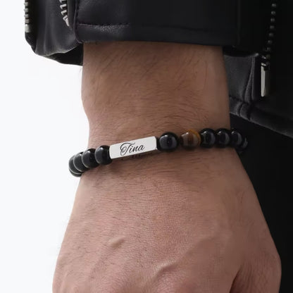 Perlenarmband mit Gravur-Element