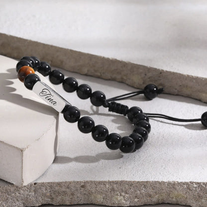 Perlenarmband mit Gravur-Element
