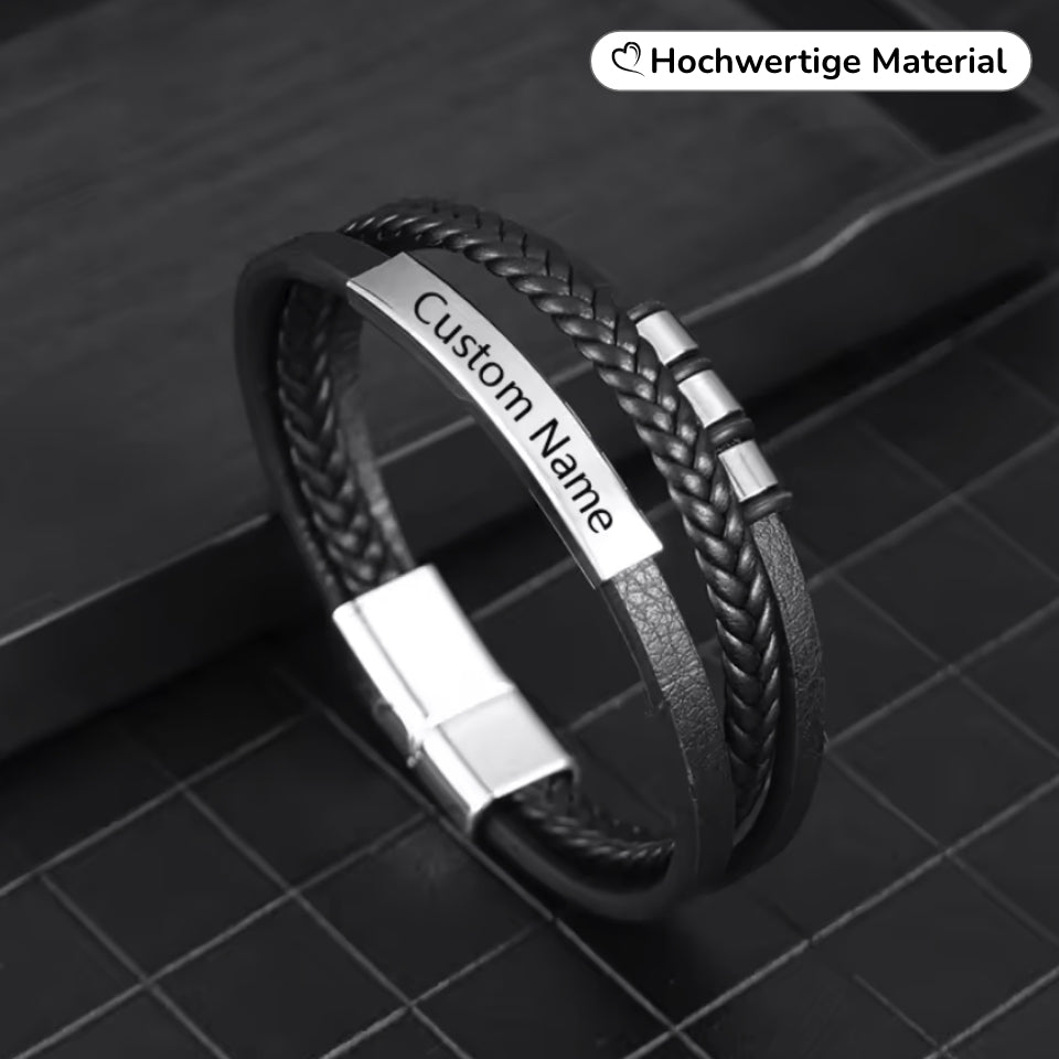 Lederarmband mit Gravur-Element