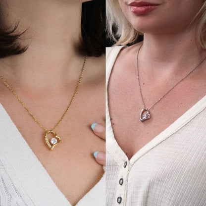 An meinen Schatz – Herzanhänger in 14k Weißgold / 18k Gelbgold Veredelung