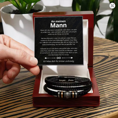 An meinen Mann - Herren Armband mit Notiz