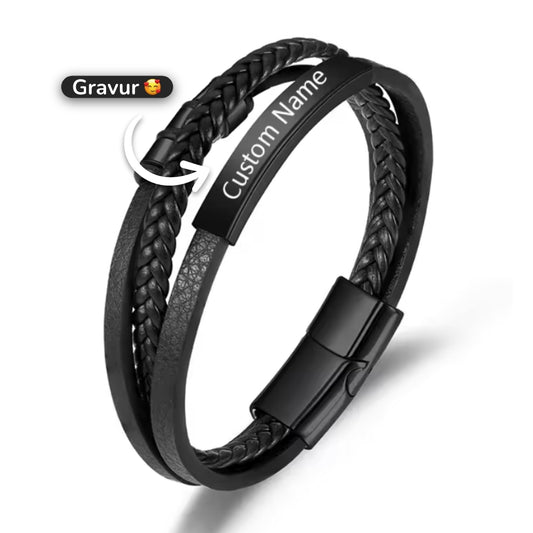 Lederarmband mit Gravur-Element