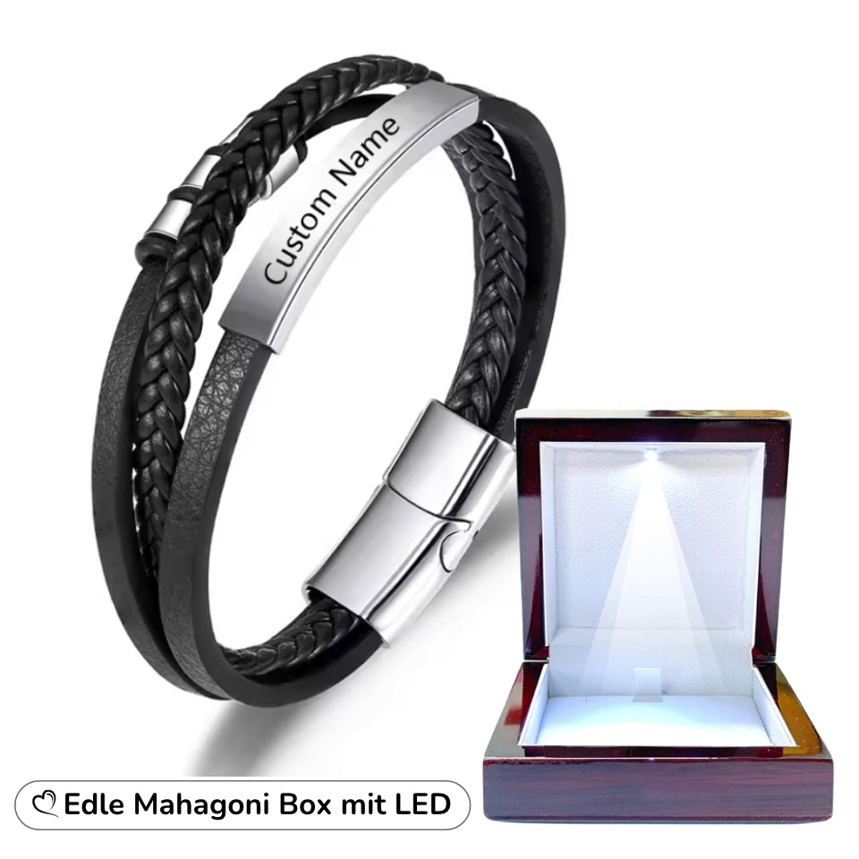 Lederarmband mit Gravur-Element