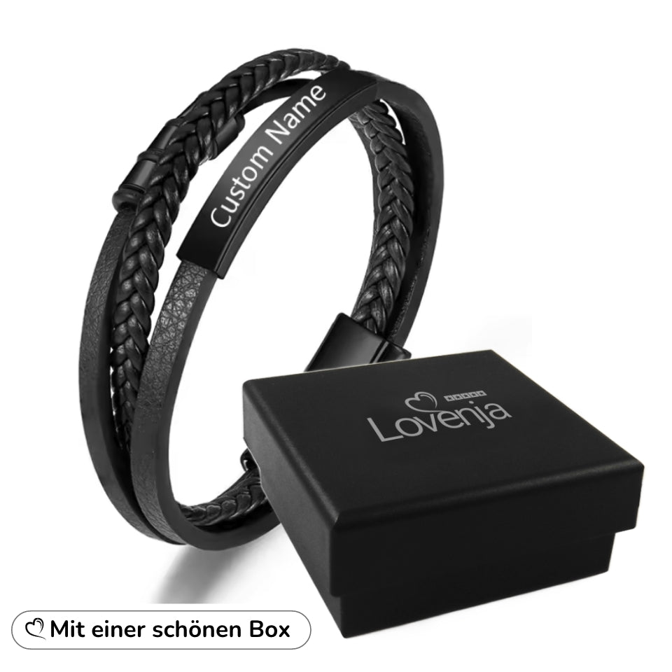 Lederarmband mit Gravur-Element