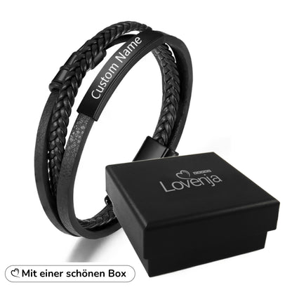 Lederarmband mit Gravur-Element