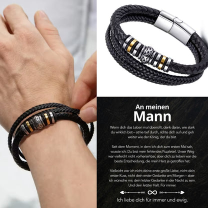 An meinen Mann - Herren Armband mit Notiz
