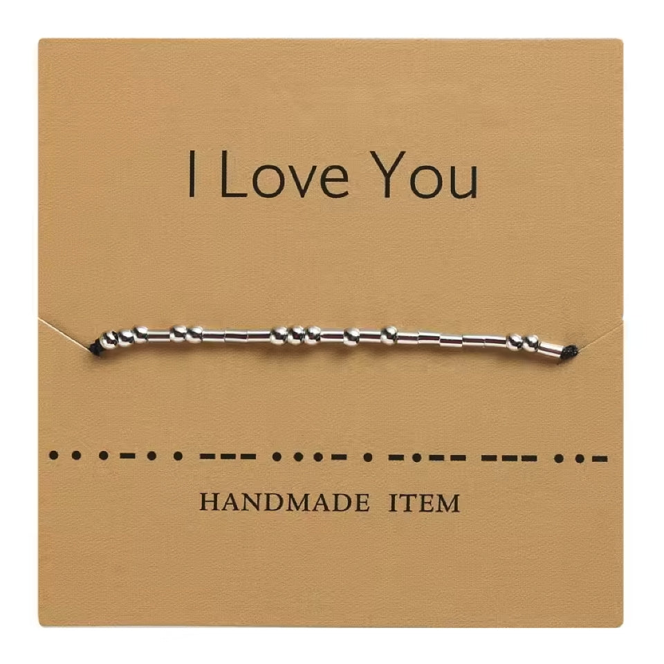 Morsecode Armband DIY Set – 1230-teiliges Schmuck Bastelset mit Perlen, Karten & Schnur