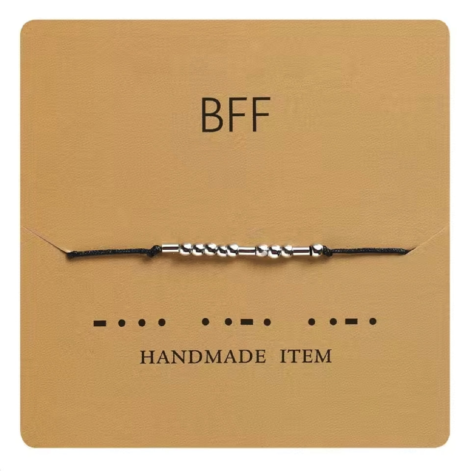 Morsecode Armband DIY Set – 1230-teiliges Schmuck Bastelset mit Perlen, Karten & Schnur