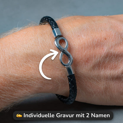 An meinen Mann – Personalisiertes Infinity Armband mit Gravur