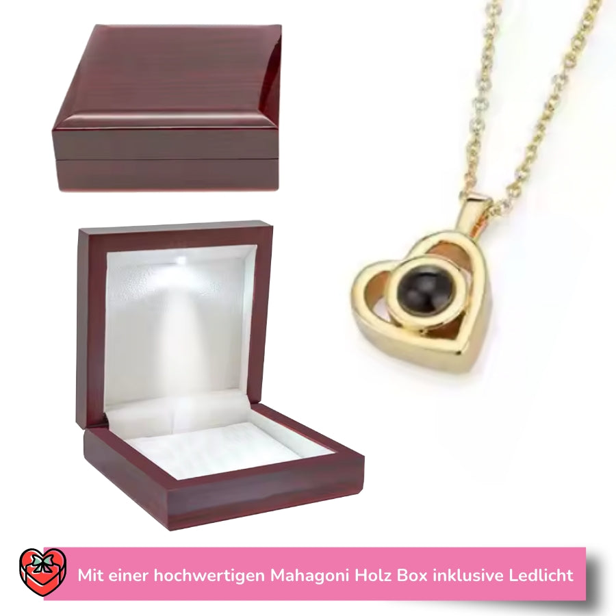 Personalisierte Herz-Halskette mit Foto