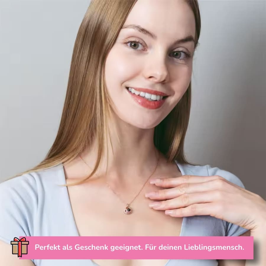 Personalisierte Edel Herz-Halskette mit Foto