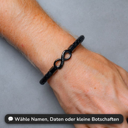 An meinen Mann – Personalisiertes Infinity Armband mit Gravur