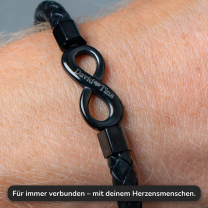 An meinen Mann – Personalisiertes Infinity Armband mit Gravur