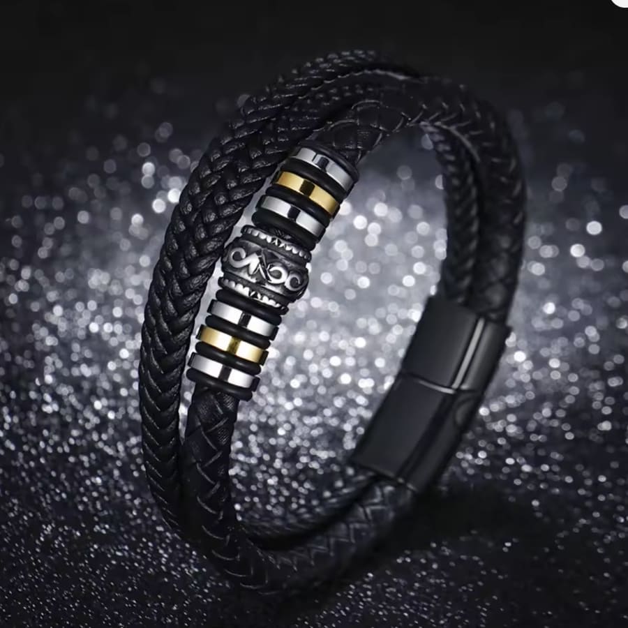 An meinen Mann - Herren Lederarmband mit liebevoller Botschaft