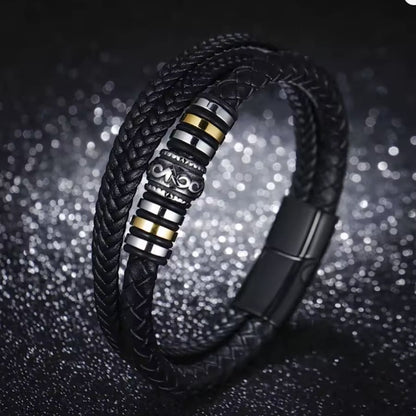 An meinen Mann - Herren Lederarmband mit liebevoller Botschaft