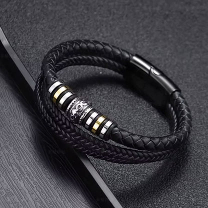 An meinen Mann - Herren Lederarmband mit liebevoller Botschaft