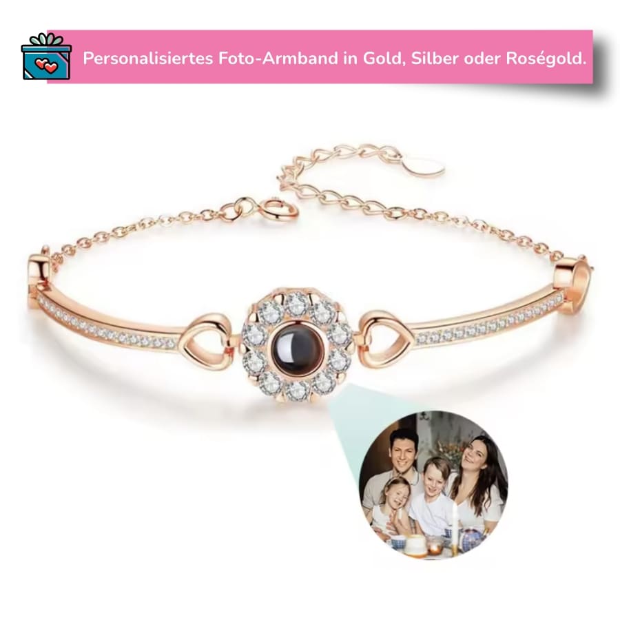 Personalisiertes Fotoarmband mit eigenem Bild / mit Veredelung