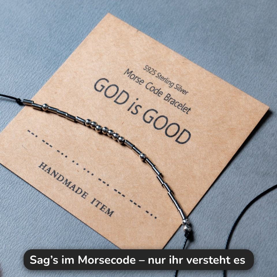 Morsecode Armband DIY Set – 1230-teiliges Schmuck Bastelset mit Perlen, Karten & Schnur