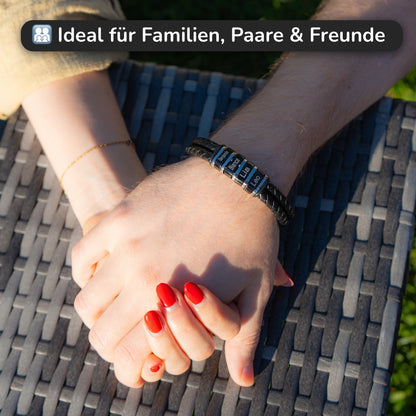Lederarmband mit Gravur-Elementen