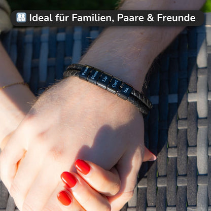 Lederarmband mit Gravur-Elementen