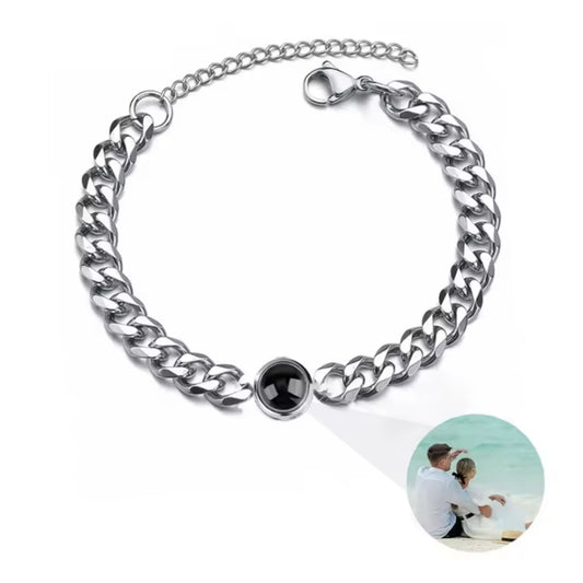 Fotoarmband mit eigenem Foto - Cuban Chain