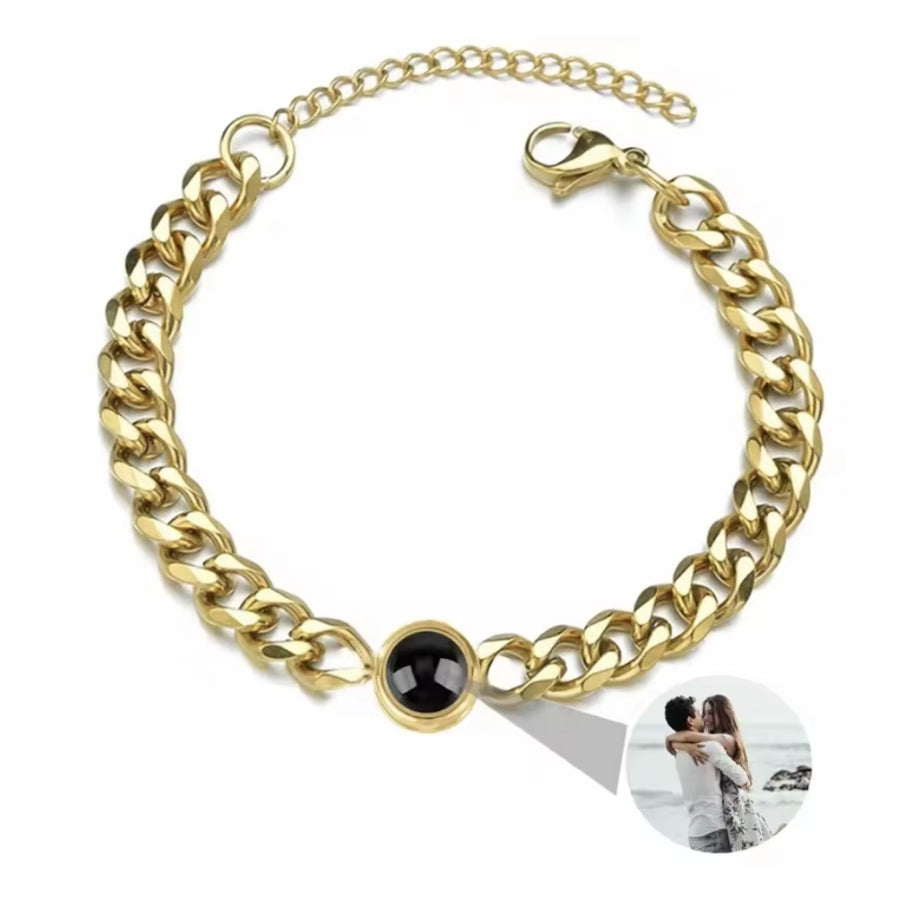 Fotoarmband mit eigenem Foto - Cuban Chain