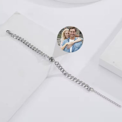 Fotoarmband mit eigenem Foto - Cuban Chain