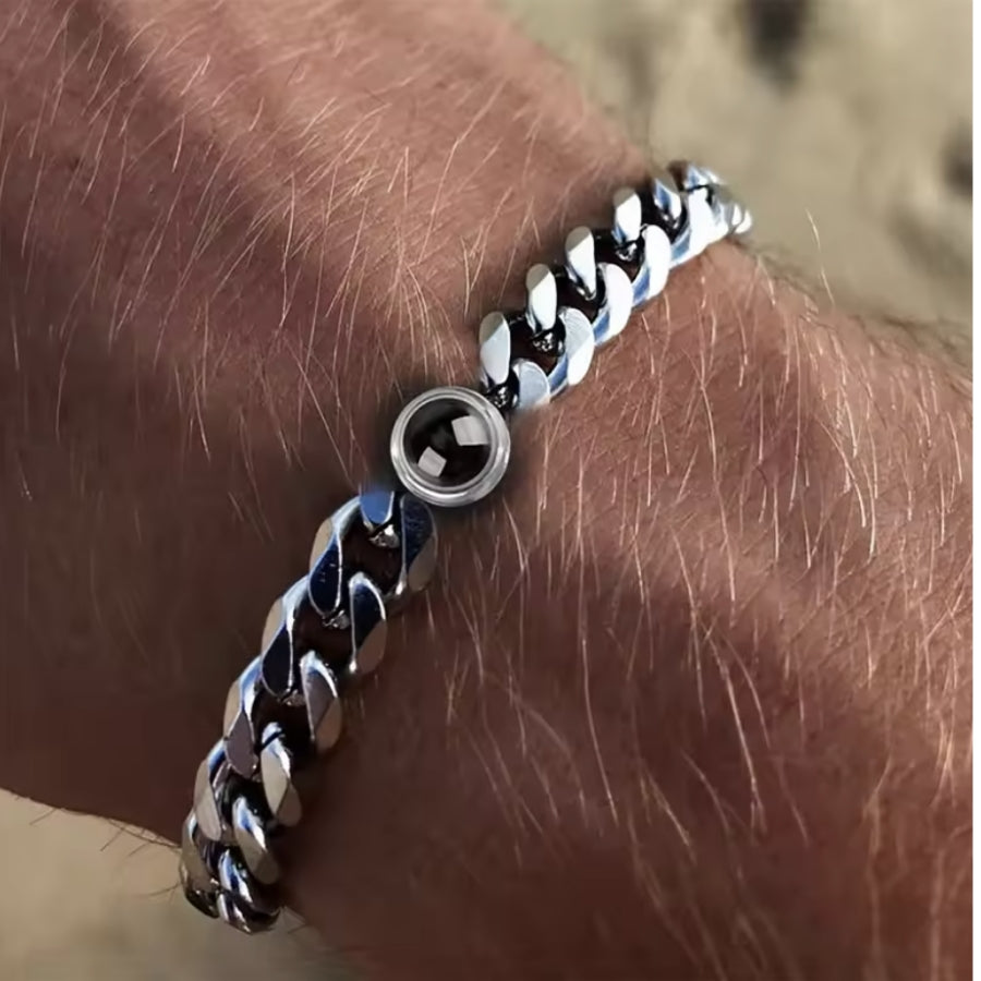 Fotoarmband mit eigenem Foto - Cuban Chain