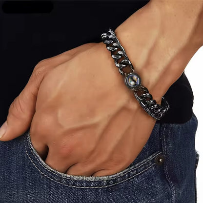 Fotoarmband mit eigenem Foto - Cuban Chain
