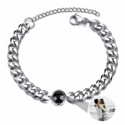 Fotoarmband mit eigenem Foto - Cuban Chain