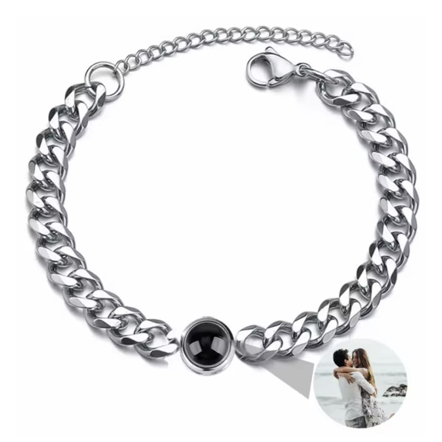 Fotoarmband mit eigenem Foto - Cuban Chain