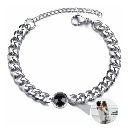 Fotoarmband mit eigenem Foto - Cuban Chain