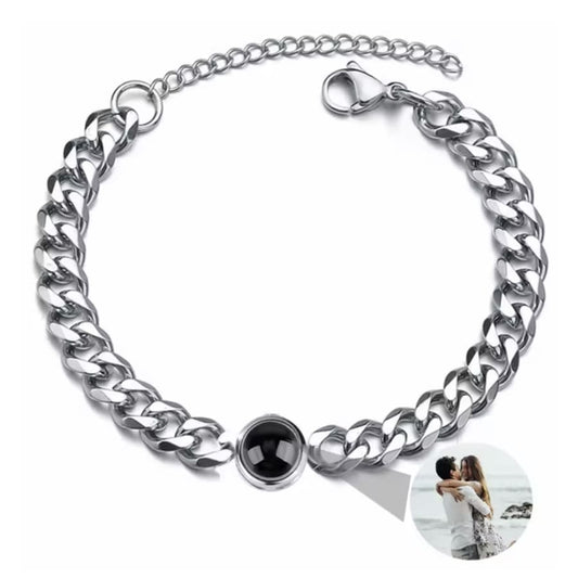 Fotoarmband mit eigenem Foto - Cuban Chain