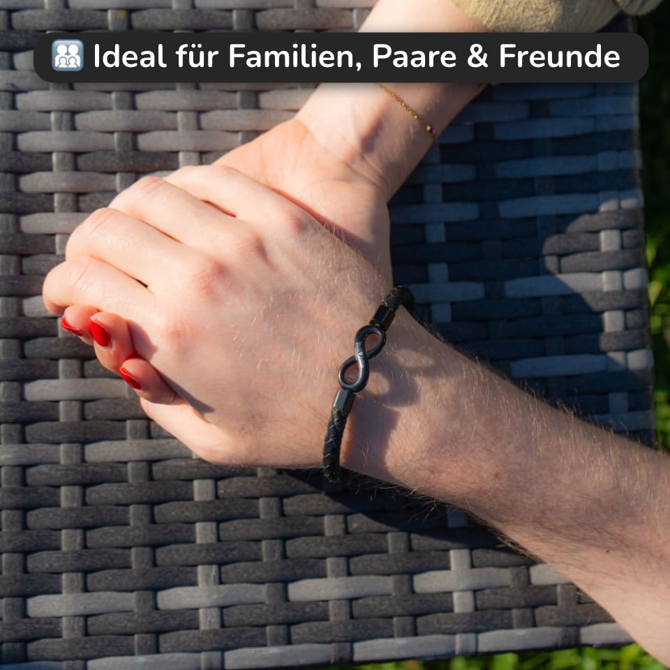 An meinen Mann – Personalisiertes Infinity Armband mit Gravur