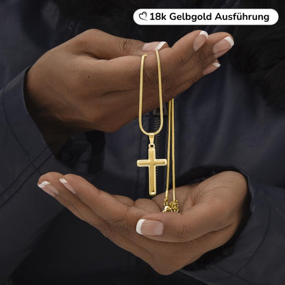 An meinen Bruder - Kreuzhalskette mit liebevoller Notiz