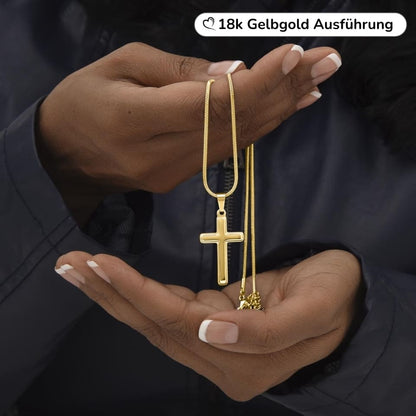 An meinen Sohn - Kreuzhalskette mit liebevoller Notiz