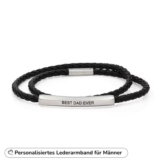 Lederarmband mit personalisierter Gravur