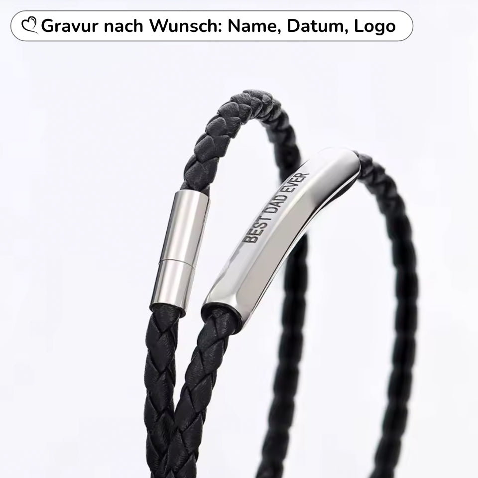 Lederarmband mit personalisierter Gravur