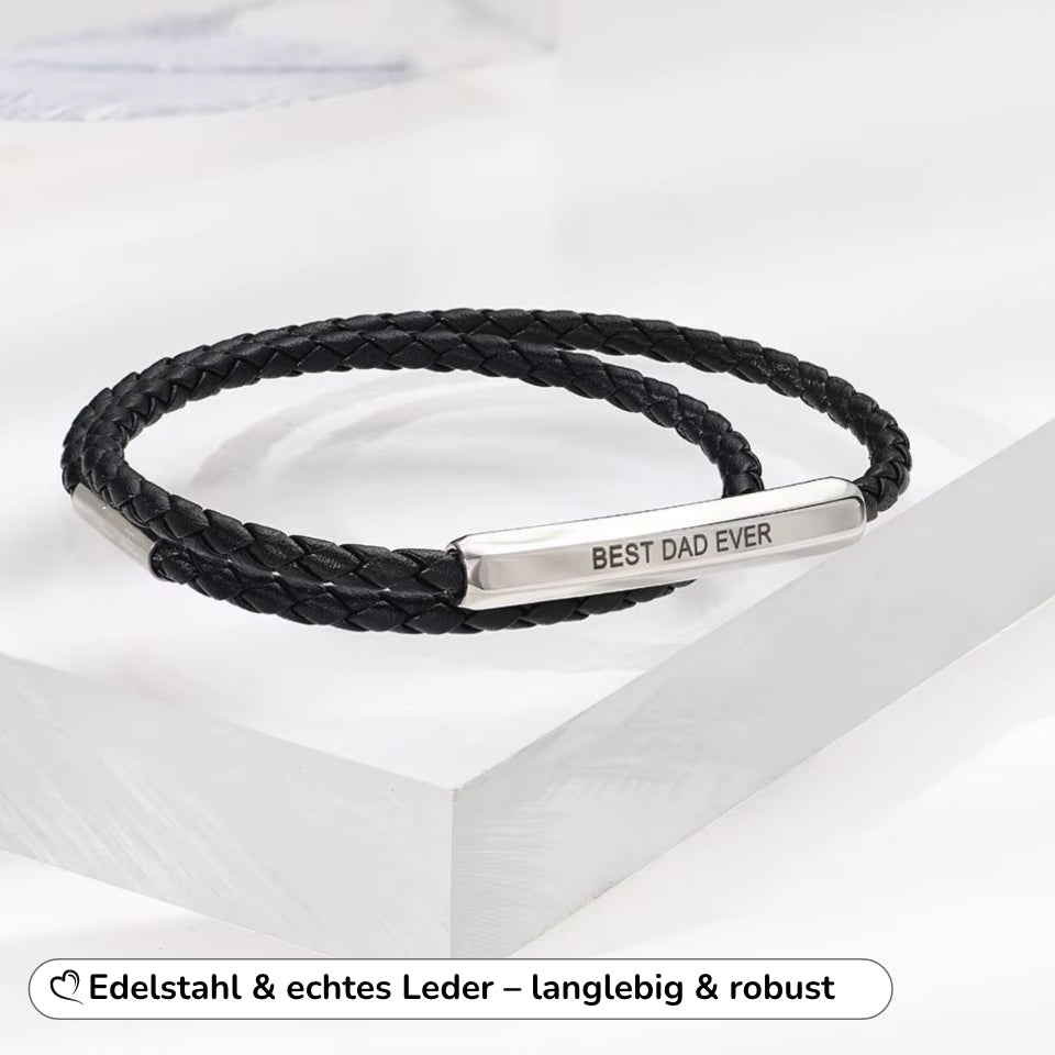 Lederarmband mit personalisierter Gravur