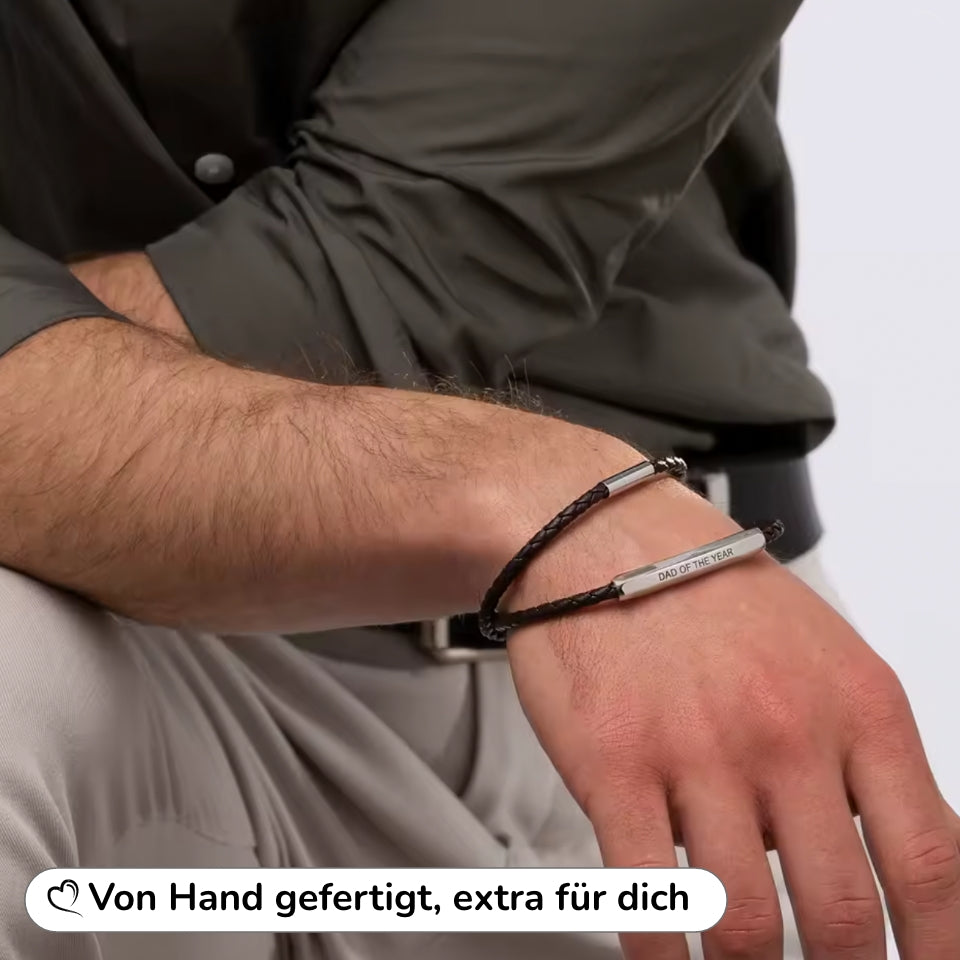 Lederarmband mit personalisierter Gravur